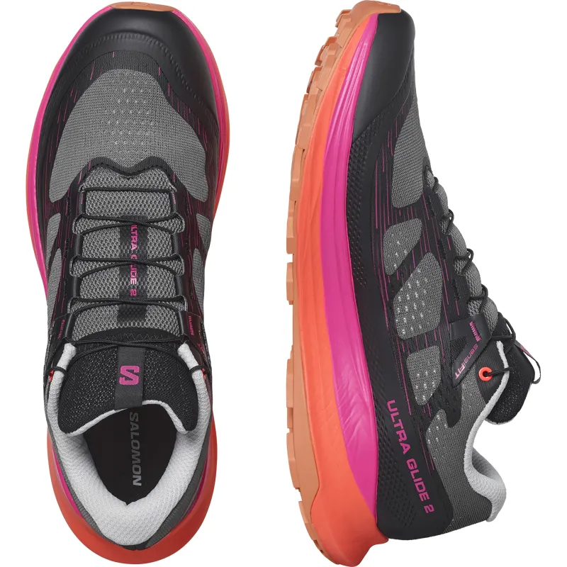 Salomon Ultra Glide 2 Men's Trail Running Shoe in Plum Kitten/Black/Pink Glow-2